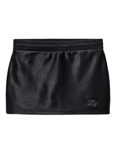 Alexander Wang elasticated-waistband satin skirt - Black - zdjęcie produktu nr 1