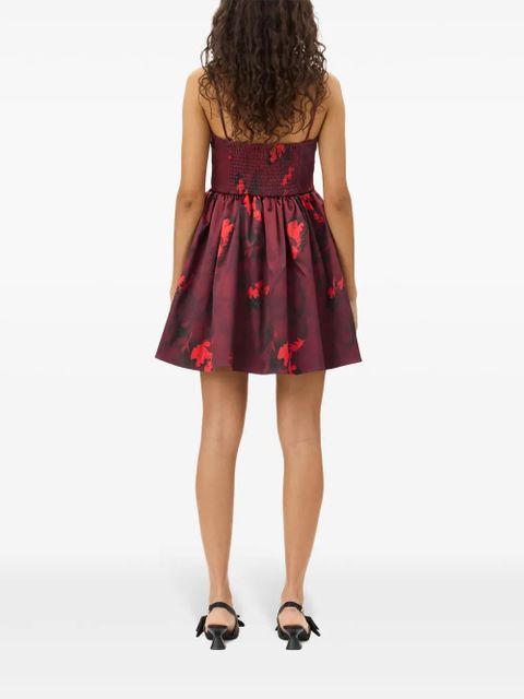 GANNI printed satin mini dress - Red - zdjęcie produktu nr 2