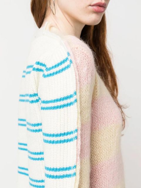 Marni stripe-pattern cardigan - Yellow