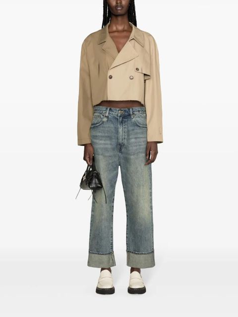 MM6 Maison Margiela colour-block cropped jacket - Neutrals