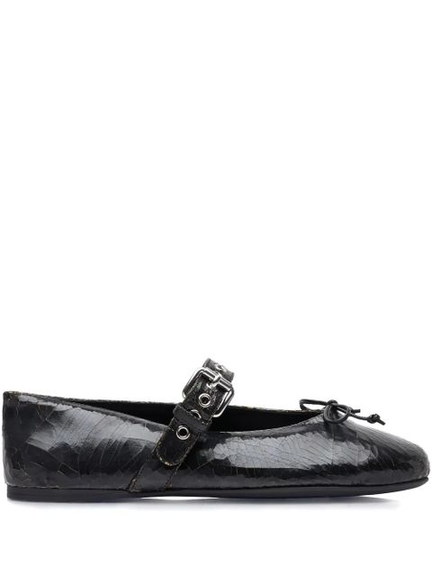 Miu Miu leather ballerina shoes - Black - zdjęcie produktu nr 1