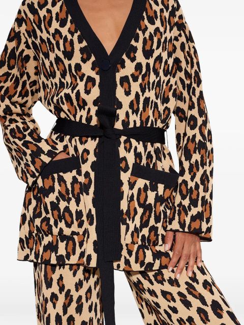 Simon Miller Max belted cheetah-print cardigan - Neutrals