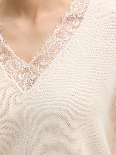 IBlues sweter z domieszką wełny RICAMO