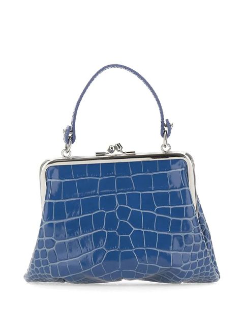 Vivienne Westwood Granny Frame croc-effect tote bag - Blue