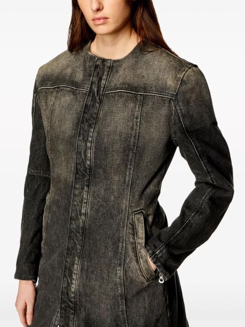 Diesel De-Sy-S collarless denim coat - Black