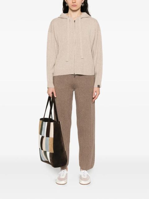 Max Mara ribbed knit hoodie - Neutrals - zdjęcie produktu nr 2