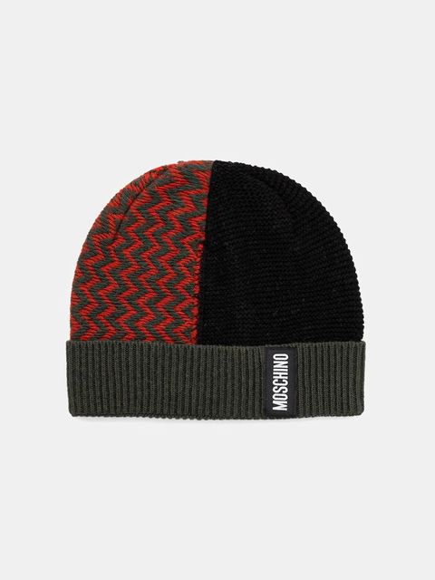 Moschino czapka z wełną kolor zielony M3338 65448 - zdjęcie produktu nr 1