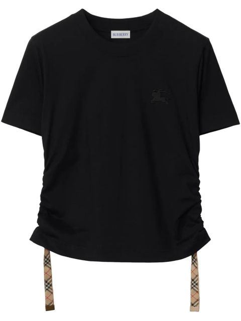 Burberry ruched cotton t-shirt - Black - zdjęcie produktu nr 1