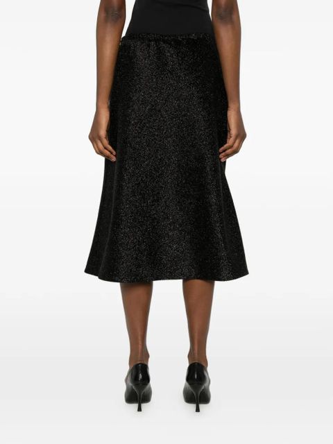 Jil Sander elasticated midi skirt - Black