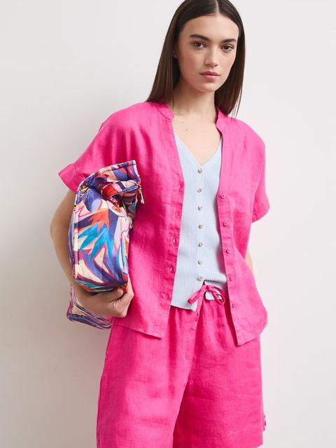 Medicine bluzka koszulowa damska lniana - zdjęcie produktu nr 1