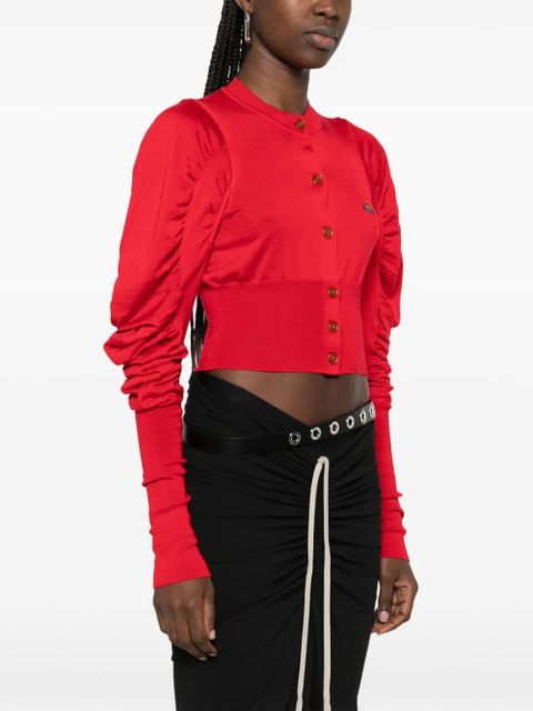Vivienne Westwood puff-sleeve cardigan - Red