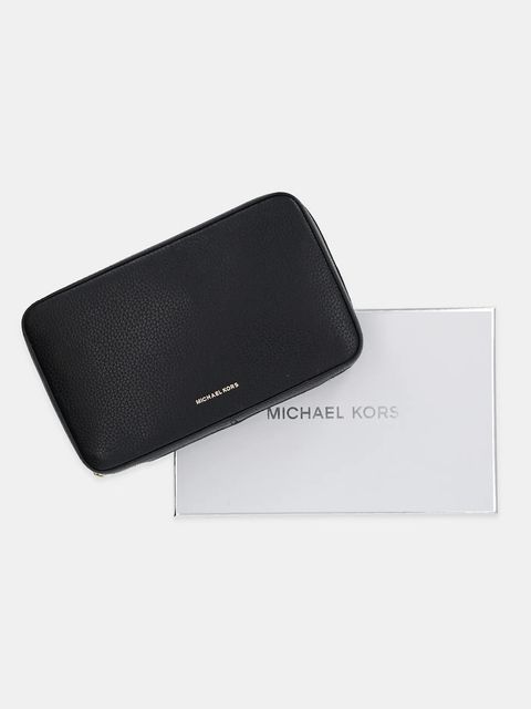 MICHAEL Michael Kors kosmetyczka skórzana kolor czarny 32T5GTMV3L