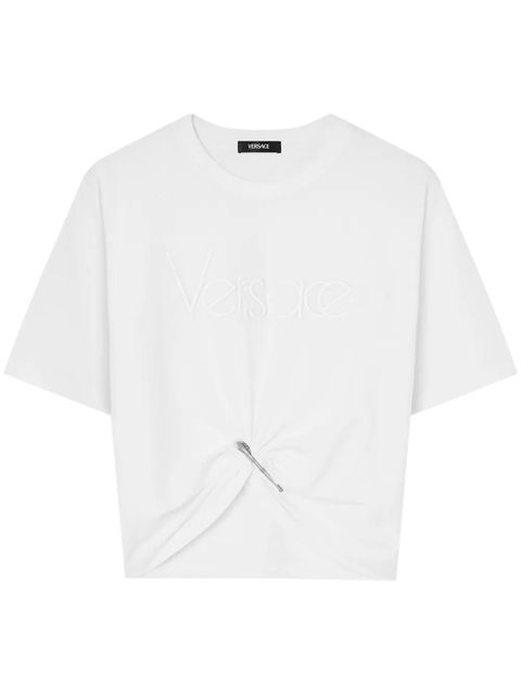Versace logo-embroidered T-shirt - White - zdjęcie produktu nr 1