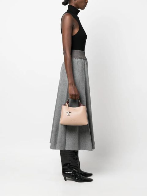 Tod's logo-pendant leather tote bag - Neutrals - zdjęcie produktu nr 2