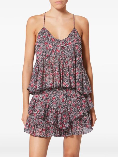 MARANT ÉTOILE LIRHETTA ruffled top - Black