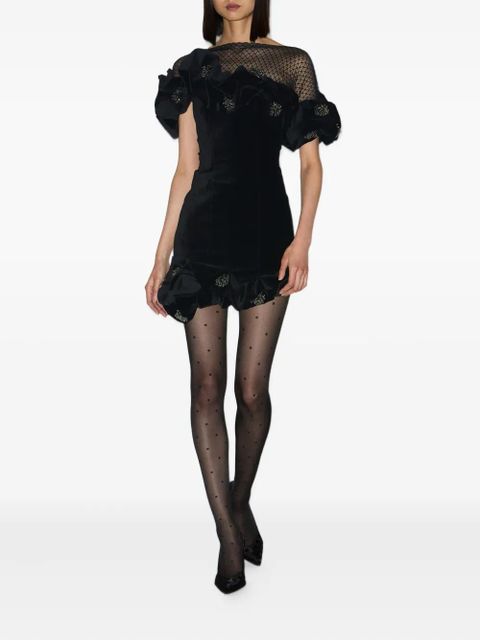 ISABEL MARANT Eliska ruffled-detailing mini dress - Black - zdjęcie produktu nr 2