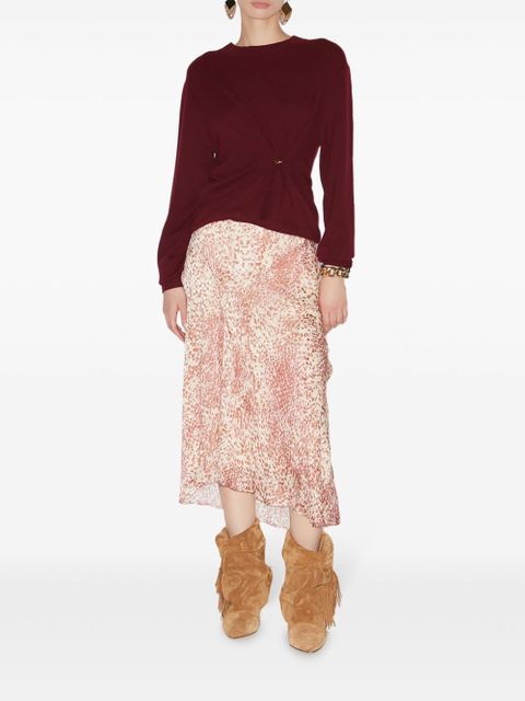 ISABEL MARANT Lisanne midi skirt - Red
