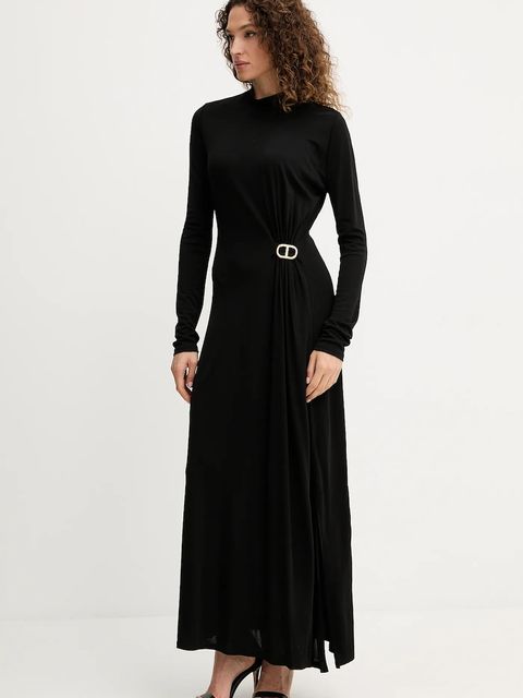 Twinset sukienka kolor czarny maxi prosta 252TP2024 - zdjęcie produktu nr 2