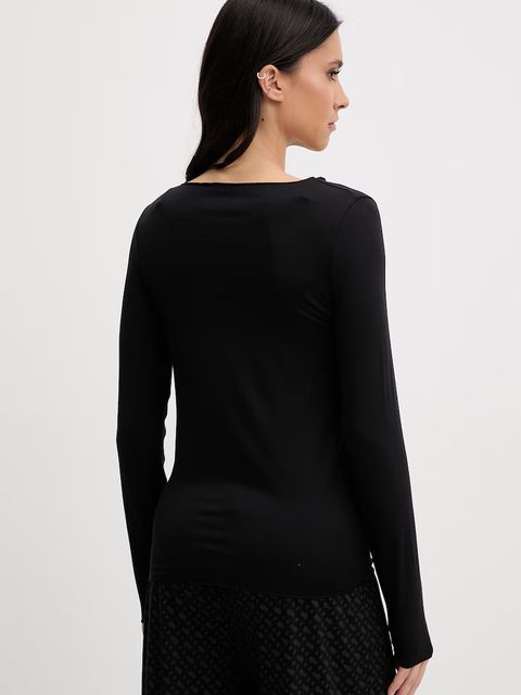 United Colors of Benetton longsleeve piżamowy z domieszką lnu