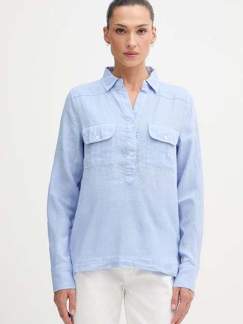 Mos Mosh bluzka koszulowa damska lniana - zdjęcie produktu nr 2