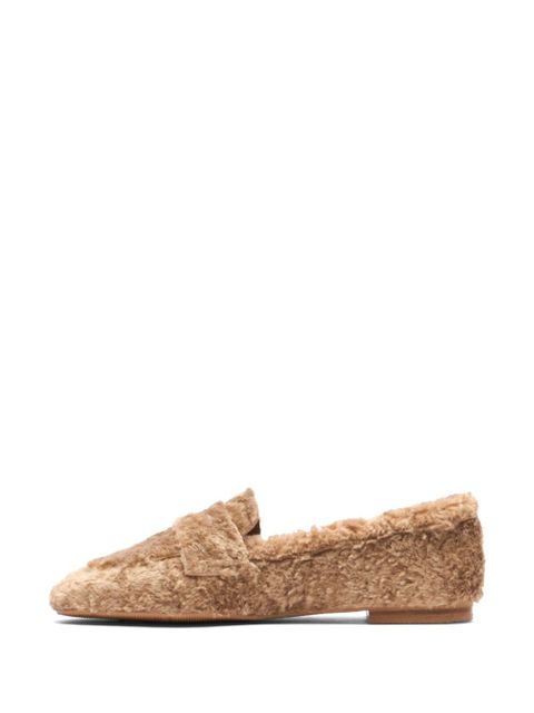 Casadei faux-fur loafers - Brown