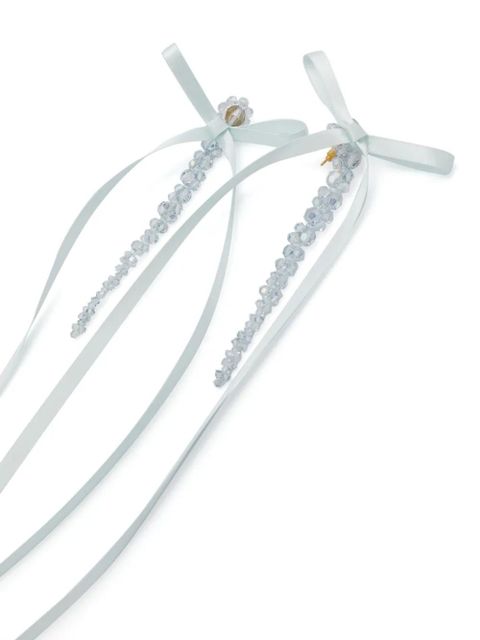 Simone Rocha bow-detailed earrings - White