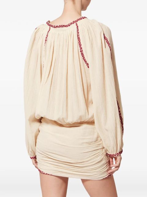 MARANT ÉTOILE Ludy pleated mini dress - Neutrals