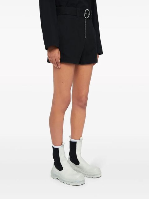 Jil Sander belted denim shorts - Black