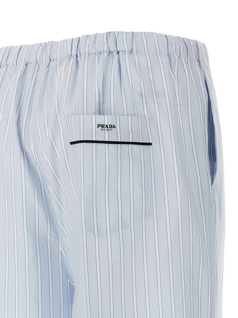Prada striped cotton pants - Blue