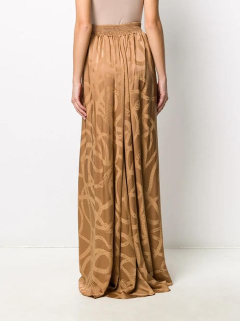 Balmain chain logo jacquard skirt - Neutrals