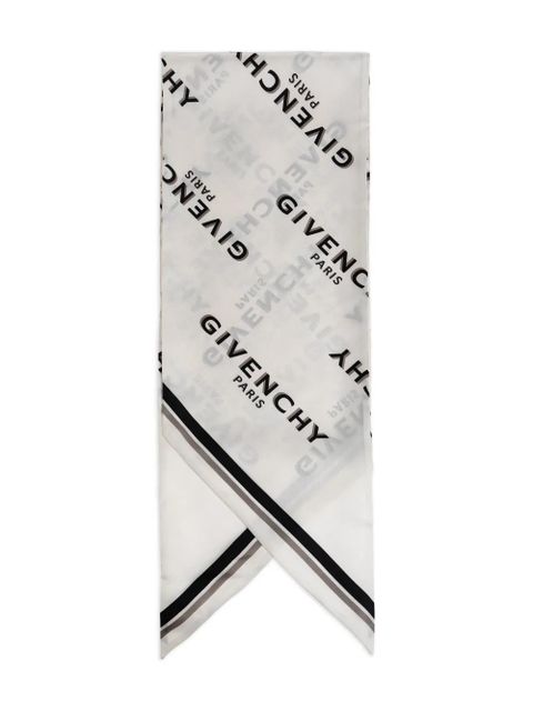 Givenchy logo-pattern scarf - White - zdjęcie produktu nr 1