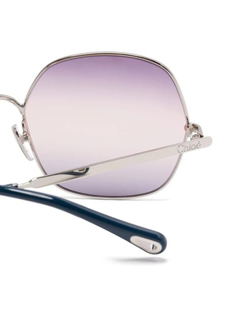 Chloé Eyewear oversize-frame sunglasses - Silver