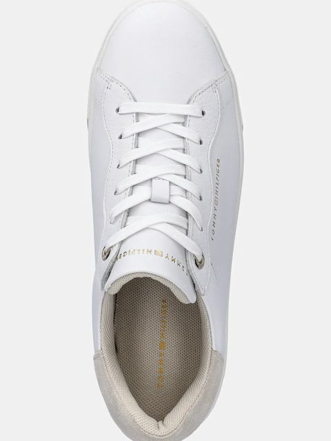 Tommy Hilfiger sneakersy skórzane CHIC PLATFORM CUPSOLE SNEAKER damskie kolor biały FW0FW09021