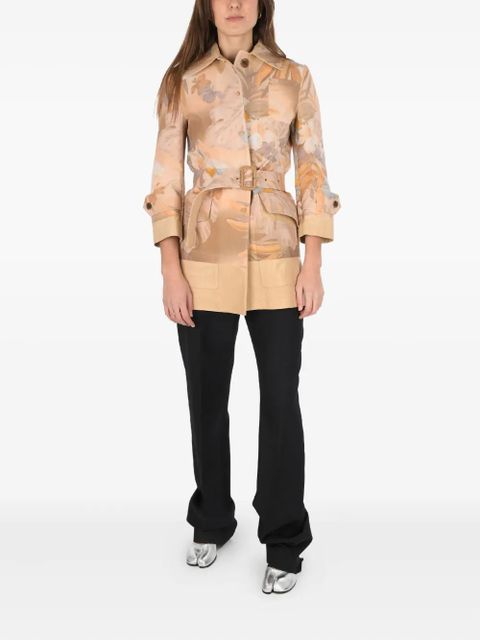 Maison Margiela floral-print belted jacket - Neutrals - zdjęcie produktu nr 2