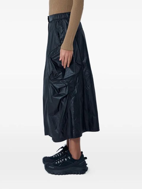 Moncler crinkled-effect cargo skirt - Black - zdjęcie produktu nr 2