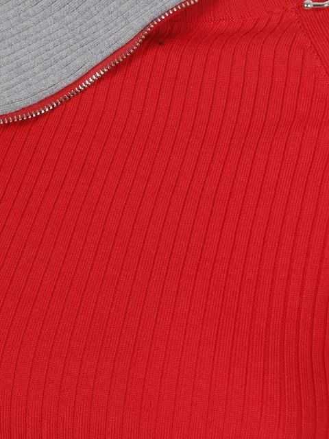 Sportmax roll-neck side-zip sweater - Red