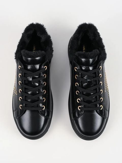 Karl Lagerfeld sneakersy skórzane KAPRI LUG damskie kolor czarny KL67511