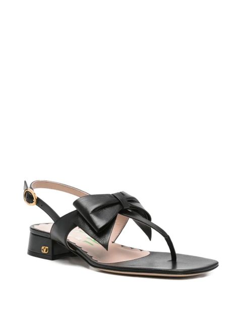 Valentino Garavani bow-embellished sandals - Black - zdjęcie produktu nr 2