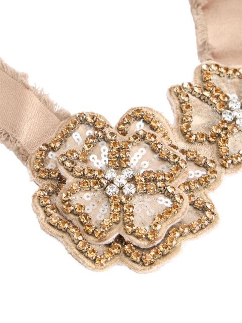 Valentino Garavani flower-detail necklace - Neutrals - zdjęcie produktu nr 2