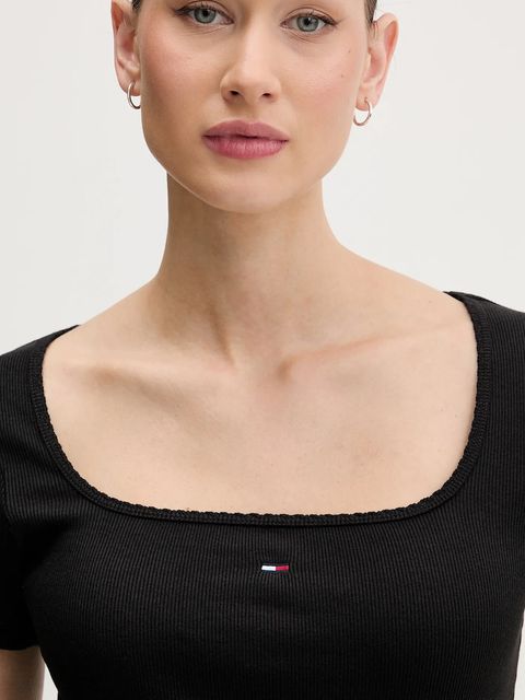 Tommy Jeans t-shirt damski kolor czarny DW0DW21837