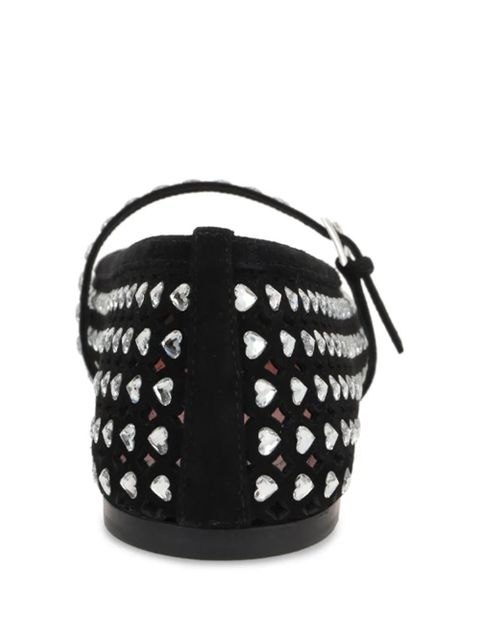 Amina Muaddi Anne embellished ballerina shoes - Black - zdjęcie produktu nr 2