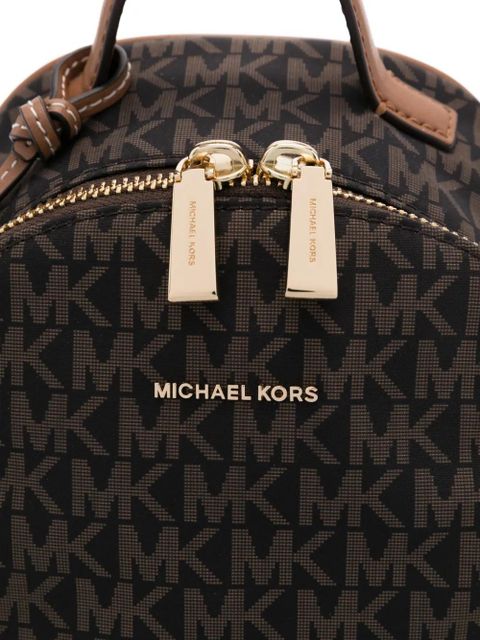 Michael Kors small monogram-logo backpack - Brown