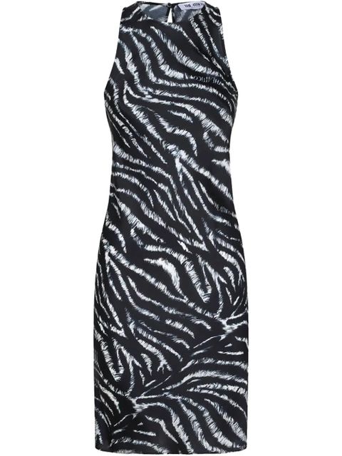 The Attico zebra-print mini dress - Black - zdjęcie produktu nr 1