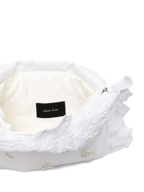 Simone Rocha embellished clutch bag - White