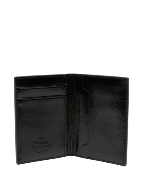 Vivienne Westwood Orb-plaque leather wallet - Black