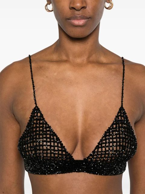 Golden Goose beaded crochet bra top - Black