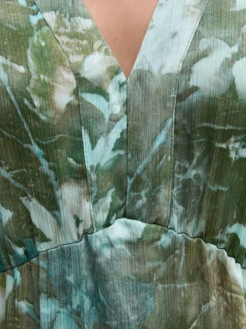 Sandro Ferrone sukienka kolor zielony maxi rozkloszowana SFS32XBDMORISIA