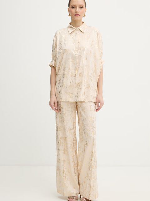 Silvian Heach bluzka z dodatkiem lnu SILIA - zdjęcie produktu nr 1