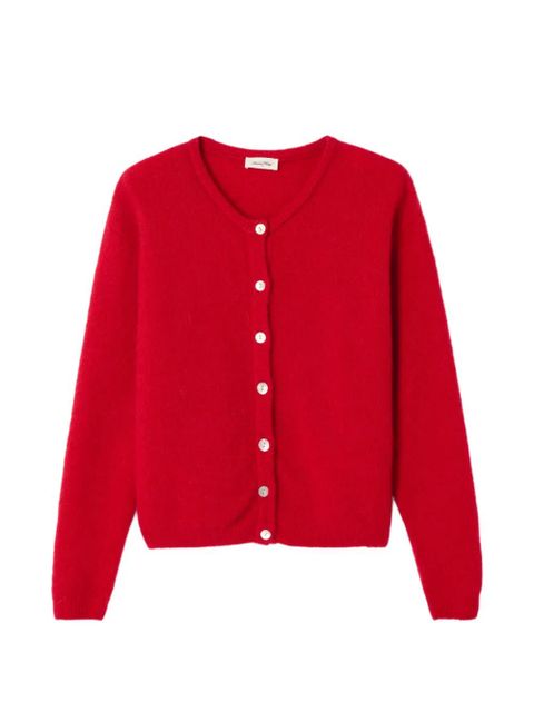 American Vintage crew-neck long-sleeves cardigan - Red - zdjęcie produktu nr 1