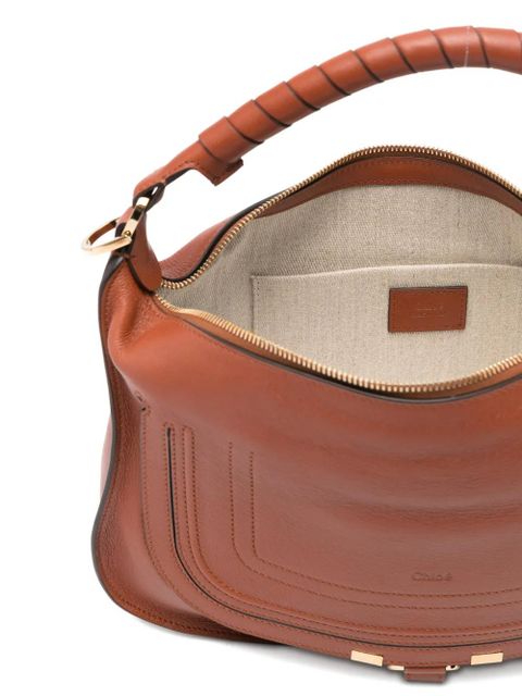 Chloé small Marcie leather crossbody bag - Brown